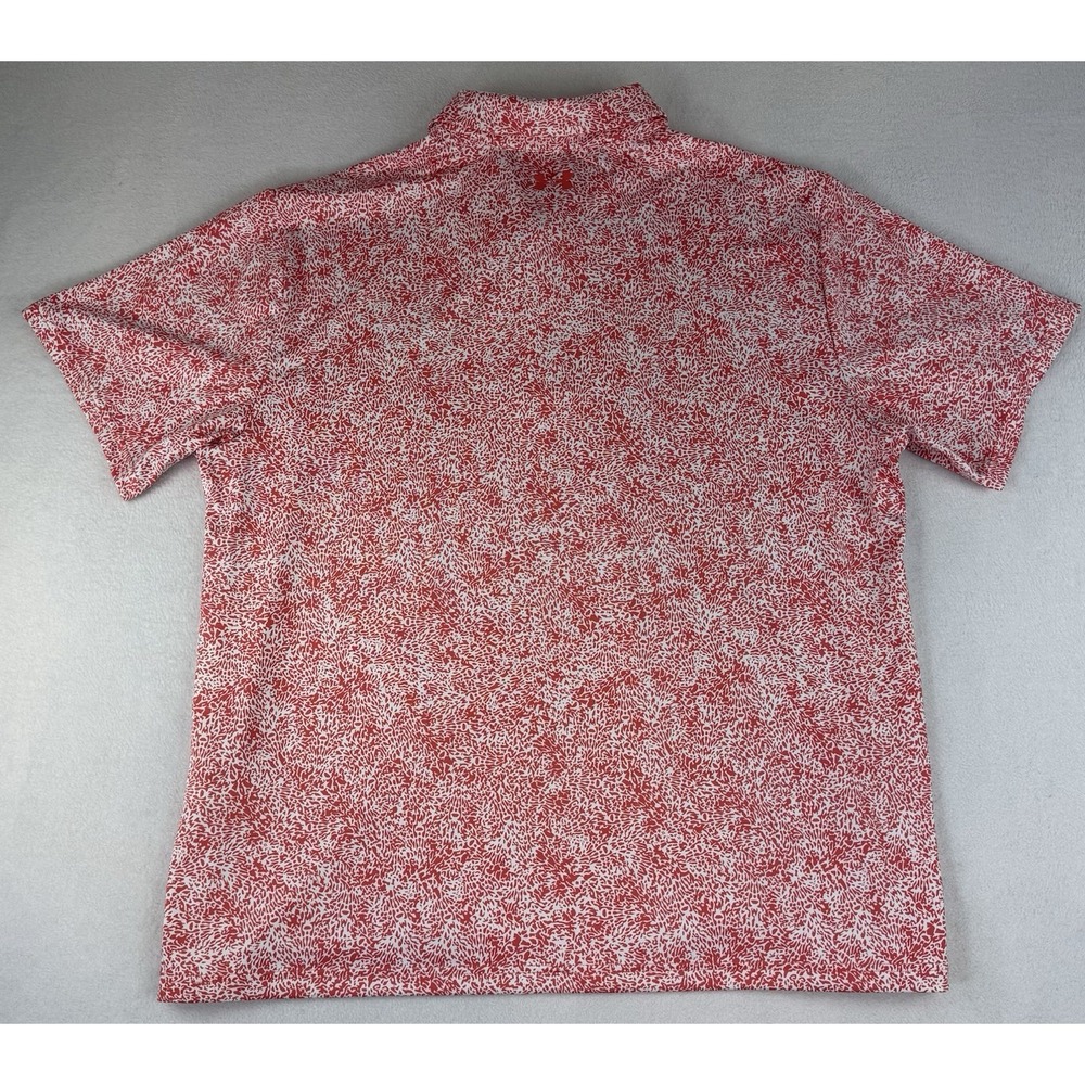 Under Armour Polo Shirt Men's 2XL Azalea Floral The Playoff Performance Golf - Picture 7 of 8